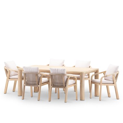 Salon de jardin, 6 chaises, BRUNA & SIENA DEFORA HOME