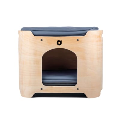 Maison en bois avec coussins pour chat et chien Luta Large MAMAPETZ