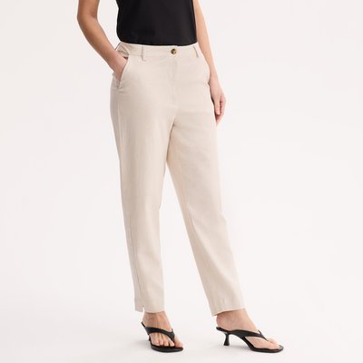 Weintee Pantaloni Donna In Lino A Gamba Larga – Con Tasche, Vita Elastica, Taglie Dalla S Alla 3XL