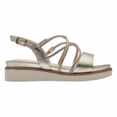Sandales compensées multibrides en cuir TAMARIS