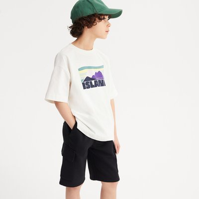 Mountain Print T-Shirt with Crew Neck LA REDOUTE COLLECTIONS