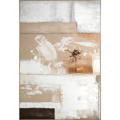 Tableau abstrait contemporain sur toile finition translucide RECOLLECTION
