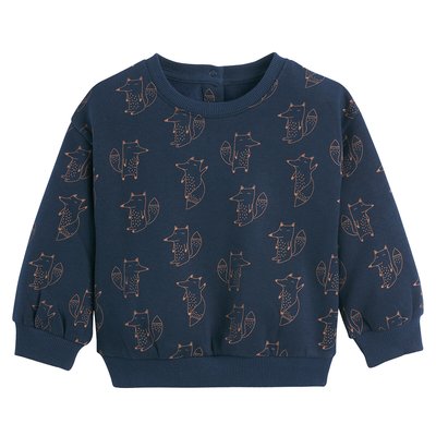 Wolf Print Sweatshirt with Crew Neck LA REDOUTE COLLECTIONS