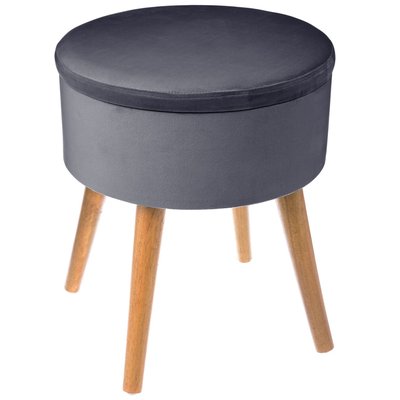 Tabouret coffre en velours Tess - H. 44 cm ATMOSPHERA