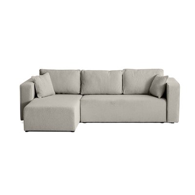 Canapé d'Angle Convertible en Tissu bouclette 4 places - TOPAZE LISA DESIGN