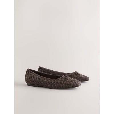Ballerines en cuir tissé forever comfort® NEXT