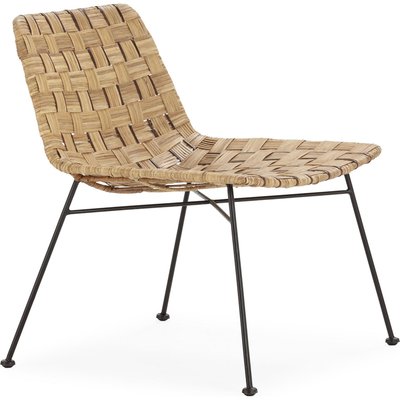 Fauteuil design métal et osier tressé  naturel élégant RECOLLECTION