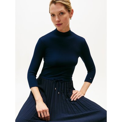 Midi-jurk met plooitjes en 3/4-mouwen TOMMY HILFIGER