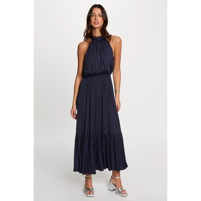 Robe longue évasée fluide MORGAN