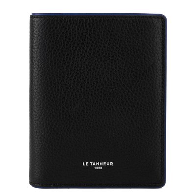 Portefeuille vertical poche monnaie zippée en cuir grainé AUGUSTIN LE TANNEUR