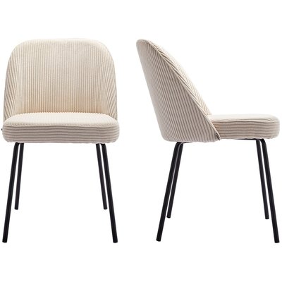 Lot de 2 chaises en velours côtelé - OLDEN HOMIFAB