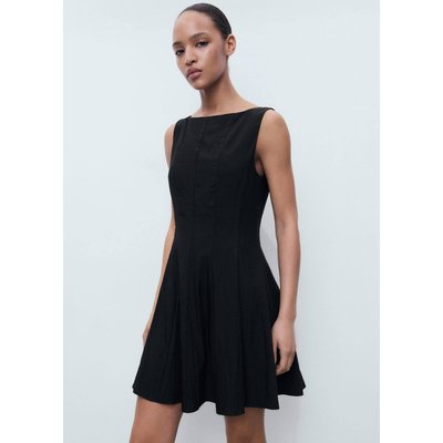 Robe courte plissée MANGO