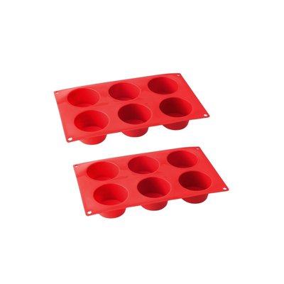 Set de 2 moules à muffins 6 empreintes Dr.Oetker Flexxibel Love DR OETKER