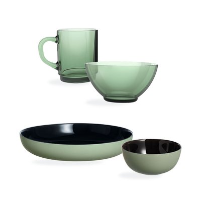 Set Petit-Déjeuner 16 pièces avec bols, mugs, assiettes et coupelles LUMINARC