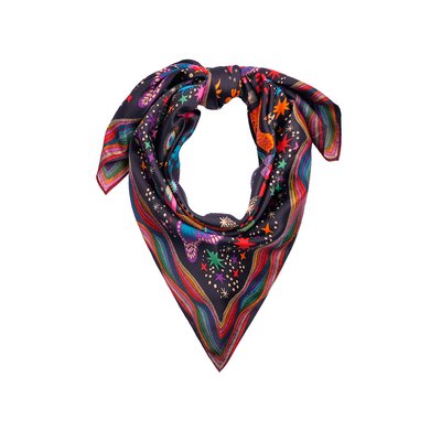Foulard medium à motifs CRAZY WORLD WILD
