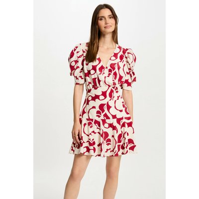 Robe courte évasée imprimée MORGAN