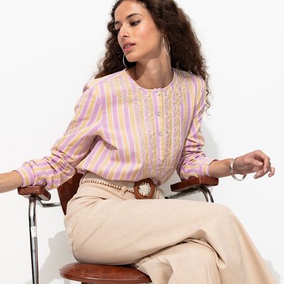 Tunique rayée brodée PROMOD