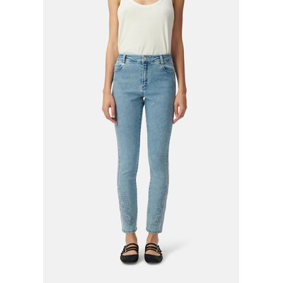 Jean slim taille haute 7/8e broderies IKKS