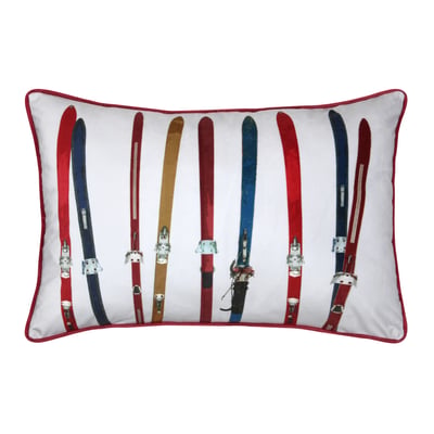 Coussin rectangulaire à motif skis vintage LOVELY CASA