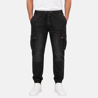 Jean cargo avec poches latérales, coupe droite et taille élastique à cordon SLIM LEE COOPER