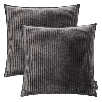 Housses de coussin jacquard velours cotelé VIALE-Lot de 2 MAGMA HEIMTEX