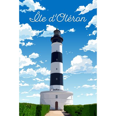 Tableau Sur Toile Illustration Phare Oléron CEANOTHE