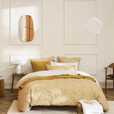 Parure de lit imprimée en percale de coton, taie carrée, HERA ESSIX