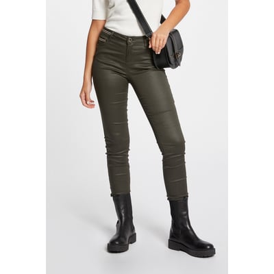 Pantalon slim enduit MORGAN