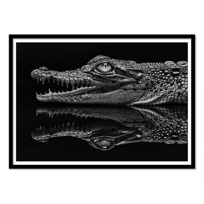 Affiche d’art et cadre noir 30 x 40 cm - Dark Mirror - 1x WALL EDITIONS