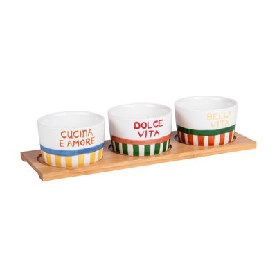Service apéritif 3 pièces   28,5 cm-DOLCE VITA TABLE PASSION