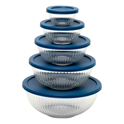 Lot de 5 saladiers ronds en verre ESSENTIELS 5FIVE SIMPLY SMART