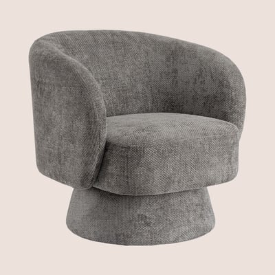 Fauteuil pivotant avec pied central en tissu - JULIO HELLIN, DEPUIS 1862