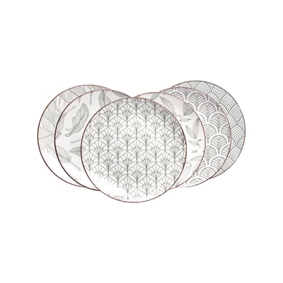 Lot de 6 petites assiettes à dessert, SASEBO ARTIME