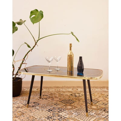 Table basse en verre Donna N°1544 - Bon état DEBONGOUT
