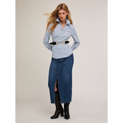 Chemise rayée en popeline de coton mélangé stretch MOTIVI
