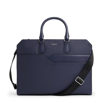 Porte documents 15"en cuir grain croisé GASTON LE TANNEUR