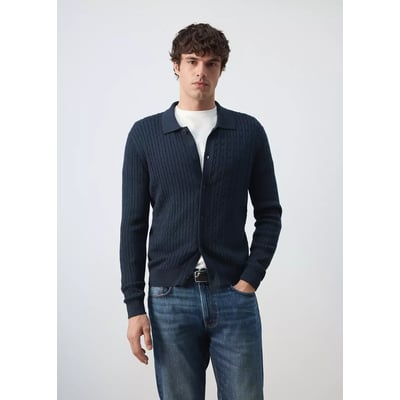 Cardigan maille tressée MANGO MAN