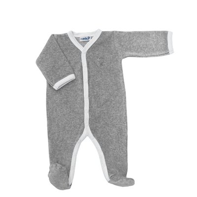 Pyjama velours - 100% coton biologique - 1 à 6 mois PREMIERS MOMENTS