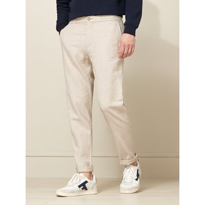 Pantalon taille élastiquée coton et lin CYRILLUS