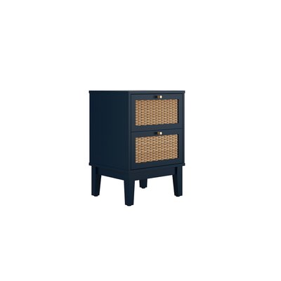 Carmine Rattan 1 Drawer Bedside Table SO'HOME