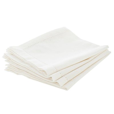 Lot de 4 serviettes de table CHAMBRAY ATMOSPHERA