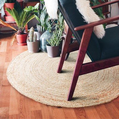 Tapis tressé en jute THE DECO FACTORY