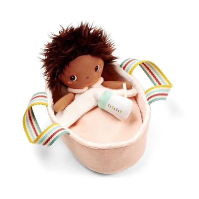 Poupée en tissu 21cm et son couffin LILLIPUTIENS