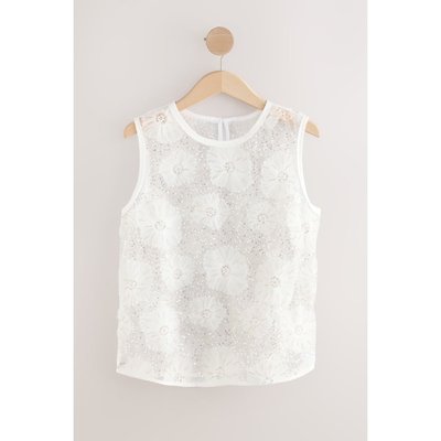 Haut à sequins et fleurs orné de perles NEXT