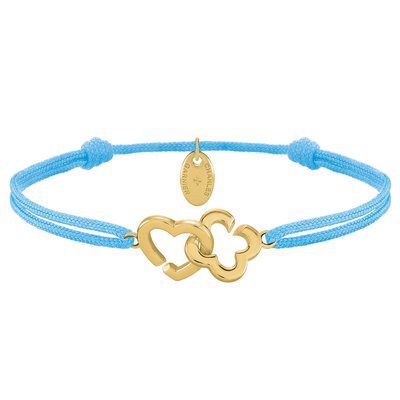 PASSION Heart and Clover Intertwined Bracelet in Golden Silver+O38 CHARLES GARNIER