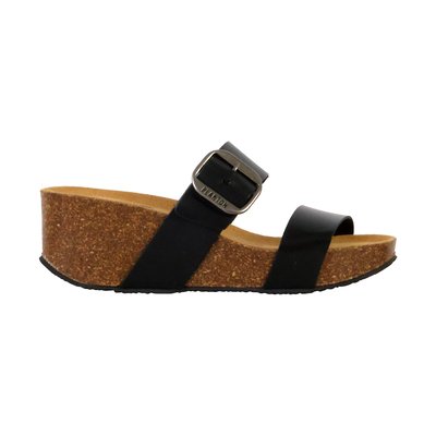 Mules Compensée Cuir So Rock PLAKTON