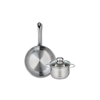 Batterie de cuisine 1 poêle 28cm + 1 faitout 16cm PROFI BRILLANT ELO