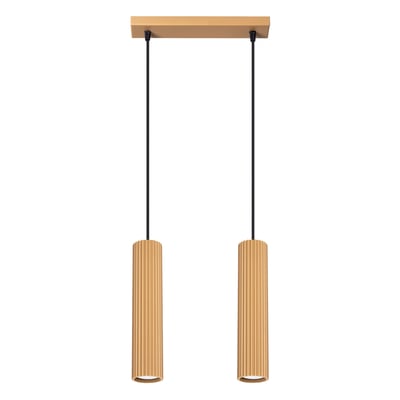 Suspension Aluminium Doré GU10 2 Karbon EDEN
