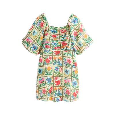 Robe courte à manches bouffantes NEXT