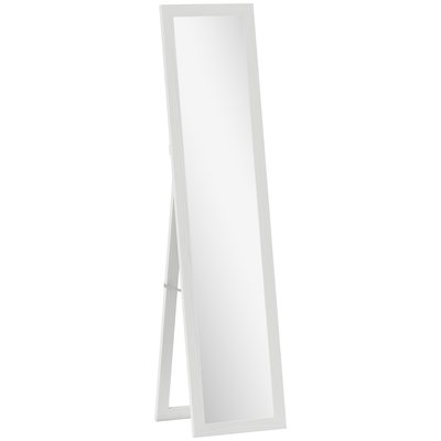 Miroir sur pied et mural rectangulaire aspect bois HOMCOM